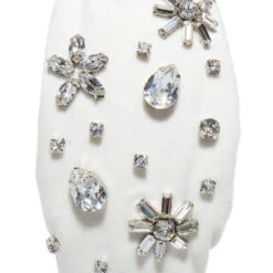 SILVER SNOW SWAROVSKI® SNOWFLAKE KNOTTED HEADBAND -Lele Sadoughi Shop lele sadoughi headbands one size silver snow swarovski snowflake knotted headband 36206041923746