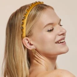 NOVEMBER TOPAZ HEART MIXED CRYSTAL VELVET GIGI HEADBAND 8 NOVEMBER TOPAZ HEART MIXED CRYSTAL VELVET GIGI HEADBAND -Lele Sadoughi Shop lele sadoughi headbands one size topaz heart mixed crystal velvet gigi headband 34610514296994