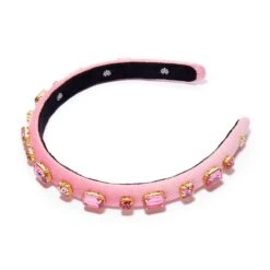 OCTOBER TOURMALINE RECTANGLE CRYSTAL VELVET GIGI HEADBAND