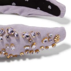 WISTERIA MIXED CRYSTAL WOVEN KNOTTED HEADBAND -Lele Sadoughi Shop lele sadoughi headbands one size wisteria wisteria mixed crystal woven knotted headband 33057781022882