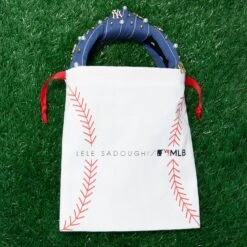 RED BOSTON RED SOX EMBELLISHED KNOTTED HEADBAND -Lele Sadoughi Shop lele sadoughi headbands red boston red sox embellished knotted headband 35422177198242