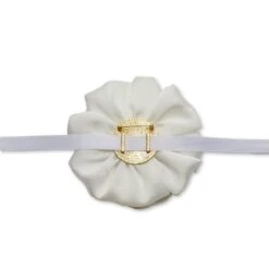 CHALK SILK GARDENIA RIBBON CHOKER -Lele Sadoughi Shop lele sadoughi necklaces one size chalk silk gardenia ribbon choker 36060977266850