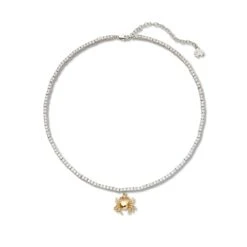 CRYSTAL CANCER TENNIS NECKLACE