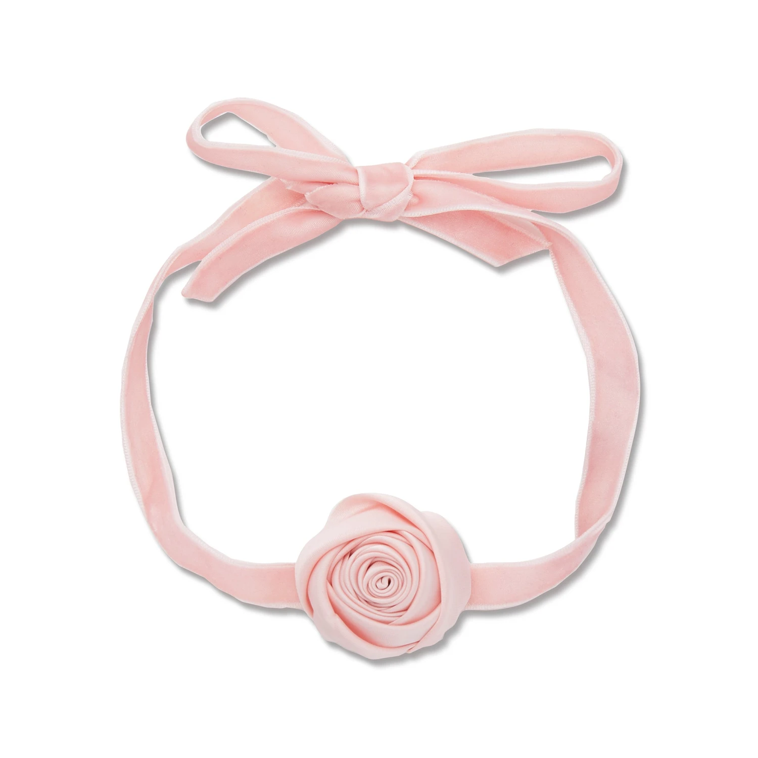 DUSTY ROSE SILK ROSETTE RIBBON CHOKER 1 DUSTY ROSE SILK ROSETTE RIBBON CHOKER