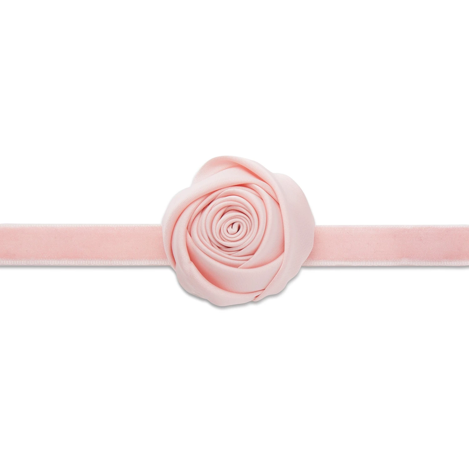 DUSTY ROSE SILK ROSETTE RIBBON CHOKER 3 DUSTY ROSE SILK ROSETTE RIBBON CHOKER - Image 3