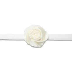 IVORY SILK ROSETTE RIBBON CHOKER 6 IVORY SILK ROSETTE RIBBON CHOKER -Lele Sadoughi Shop lele sadoughi necklaces one size ivory silk rosette ribbon choker 35280744743074
