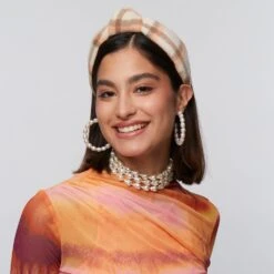 PEARL DIANA TRIPLE ROW CHOKER NECKLACE 9 PEARL DIANA TRIPLE ROW CHOKER NECKLACE -Lele Sadoughi Shop lele sadoughi necklaces one size pearl jackie pearl triple row choker necklace 35670672081058