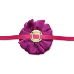 PLUM SILK GARDENIA RIBBON CHOKER -Lele Sadoughi Shop lele sadoughi necklaces one size plum silk gardenia ribbon choker 36060970090658