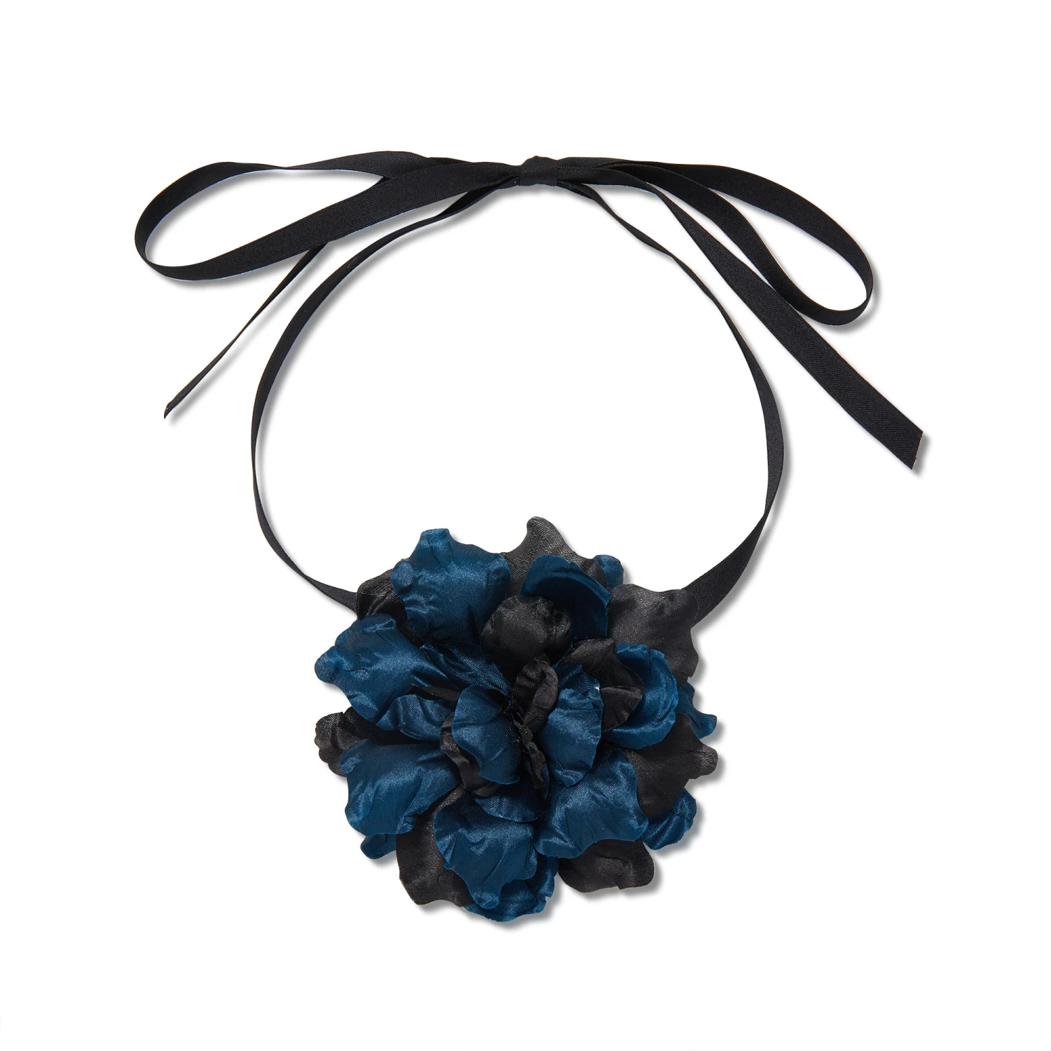 MIDNIGHT SILK MAGNOLIA FLOWER CHOKER/BROOCH 1 MIDNIGHT SILK MAGNOLIA FLOWER CHOKER/BROOCH