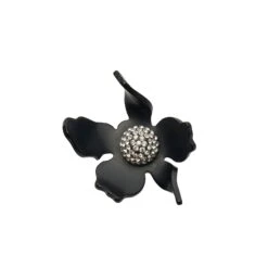 JET CRYSTAL LILY RING -Lele Sadoughi Shop lele sadoughi rings one size jet crystal lily ring 35418983792802