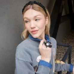 JET CRYSTAL LILY RING -Lele Sadoughi Shop lele sadoughi rings one size jet crystal lily ring 35701331951778