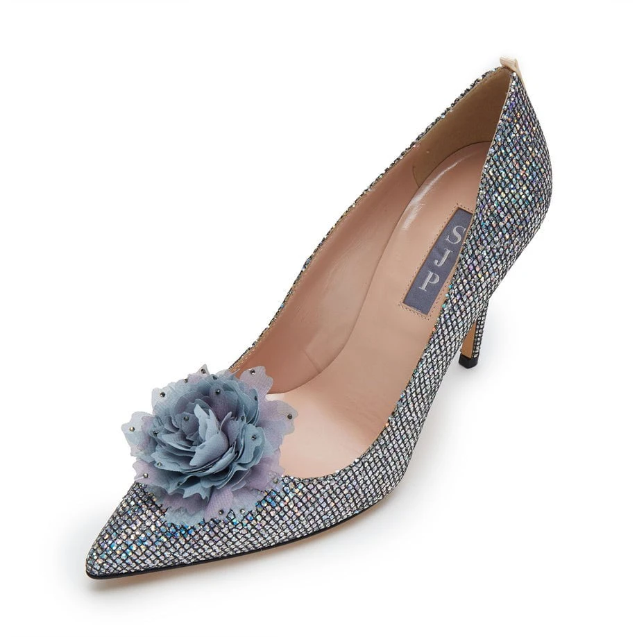 LELE X SJP ANTHRACITE PEONY SHOE CLIPS 2 LELE X SJP ANTHRACITE PEONY SHOE CLIPS - Image 2