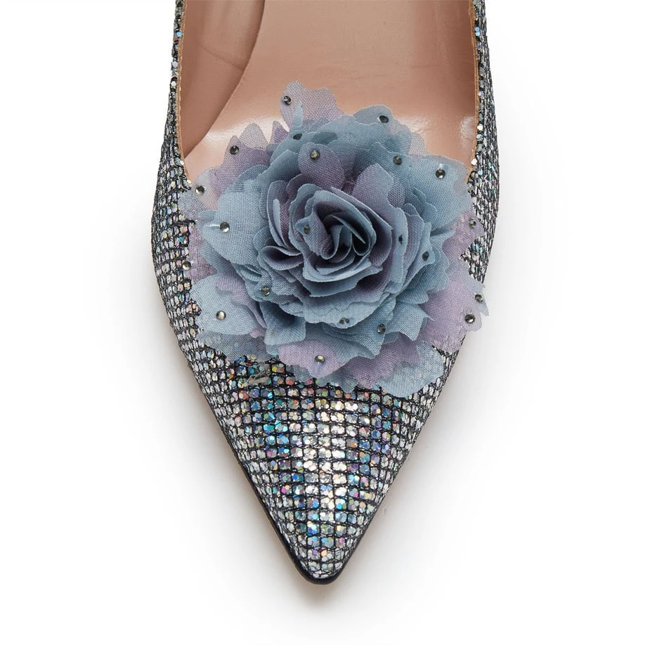 LELE X SJP ANTHRACITE PEONY SHOE CLIPS 3 LELE X SJP ANTHRACITE PEONY SHOE CLIPS - Image 3