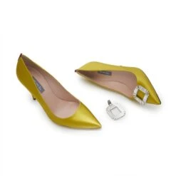 LELE X SJP CRYSTAL BAGUETTE BUCKLE SHOE CLIPS -Lele Sadoughi Shop lele sadoughi shoe clips one size lele x sjp crystal baguette buckle shoe clips 36148655816866