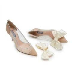 LELE X SJP IVORY PEARL BOW SHOE CLIPS -Lele Sadoughi Shop lele sadoughi shoe clips one size lele x sjp ivory silky pearl bow shoe clips 36077012582562