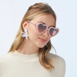 BLUSH SWEETHEART SUNGLASSES -Lele Sadoughi Shop lele sadoughi sunglasses blush sweetheart sunglasses 36232113520802