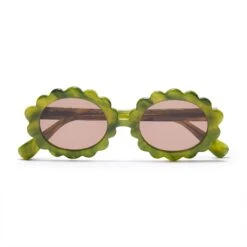 FERN GREEN DAISY OVAL SUNGLASSES