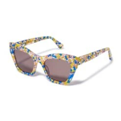 CANARY CONFETTI LIDO SUNGLASSES -Lele Sadoughi Shop lele sadoughi sunglasses one size canary confetti lido sunglasses 34759776731298
