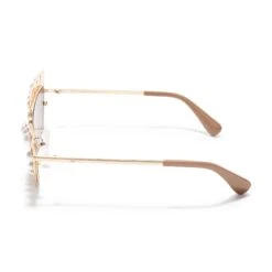 GOLD ELTON CAT-EYE SUNGLASSES -Lele Sadoughi Shop lele sadoughi sunglasses one size gold elton cat eye sunglasses 36724040106146