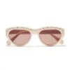 IVORY WALNUT MEMPHIS WAYFARER SUNGLASSES
