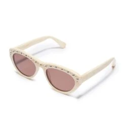 IVORY WALNUT MEMPHIS WAYFARER SUNGLASSES 7 IVORY WALNUT MEMPHIS WAYFARER SUNGLASSES -Lele Sadoughi Shop lele sadoughi sunglasses one size ivory walnut memphis wayfarer sunglasses 36062450843810