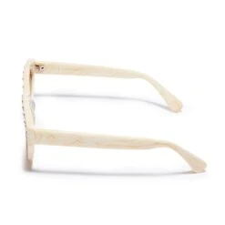 IVORY WALNUT MEMPHIS WAYFARER SUNGLASSES 9 IVORY WALNUT MEMPHIS WAYFARER SUNGLASSES -Lele Sadoughi Shop lele sadoughi sunglasses one size ivory walnut memphis wayfarer sunglasses 36062452416674