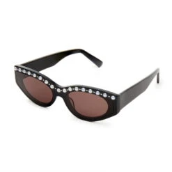 JET CATALINA CAT EYE SUNGLASSES -Lele Sadoughi Shop lele sadoughi sunglasses one size jet catalina cat eye sunglasses 36062446485666