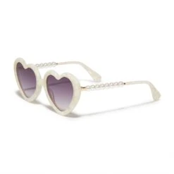 MOTHER OF PEARL SWEETHEART SUNGLASSES -Lele Sadoughi Shop lele sadoughi sunglasses one size mother of pearl sweetheart sunglasses 35120486285474