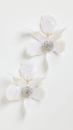 Lele Sadoughi Crystal Lily Earrings
