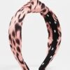 Lele Sadoughi Silk Leopard Knotted Headband