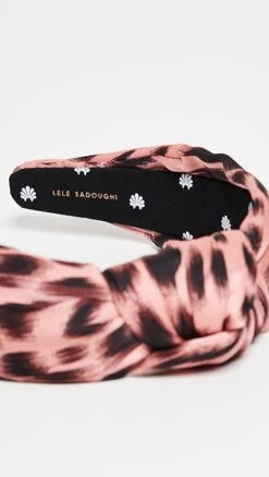 Lele Sadoughi Silk Leopard Knotted Headband -Lele Sadoughi Shop leles3013317513 q4 2 0. UX357 QL90
