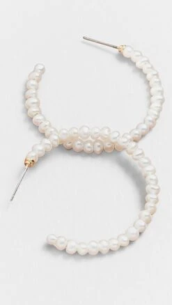 Lele Sadoughi Freshwater Pearl Medium Hoops -Lele Sadoughi Shop leles3022611338 1638311870715 2 0. UX357 QL90