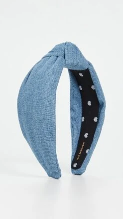 Lele Sadoughi Denim Knotted Headband