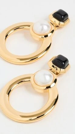 Lele Sadoughi Bezel Pearl Hoop Earrings -Lele Sadoughi Shop leles3067712164 1664567721456 2 0. UX357 QL90
