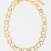Lele Sadoughi 14k Crystal Link Necklace