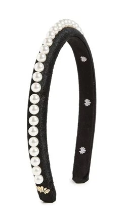 Lele Sadoughi Pearl Embellished Velvet Gigi Headband -Lele Sadoughi Shop leles3068312164 1661268671314 2 0. UX357 QL90
