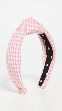 Lele Sadoughi Houndstooth Knotted Headband
