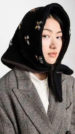 Lele Sadoughi Embellished Bonnet Scarf