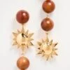 Lele Sadoughi Wood Sun Linear Earrings
