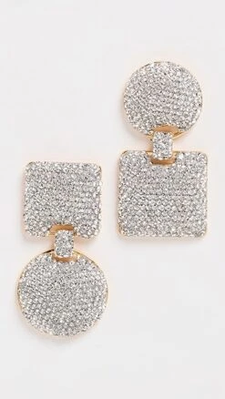 Lele Sadoughi Pave Mixed Shape Earrings
