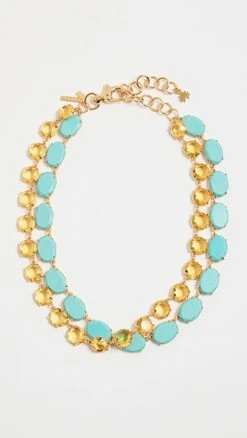 Lele Sadoughi Candy Crystal Double Row Necklace