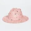Lele Sadoughi Ombre Crystal Embellished Straw Hat
