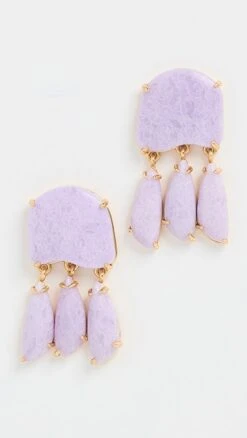 Lele Sadoughi Pebble Fringe Earrings