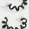 Lele Sadoughi Corkscrew Hoop Earrings