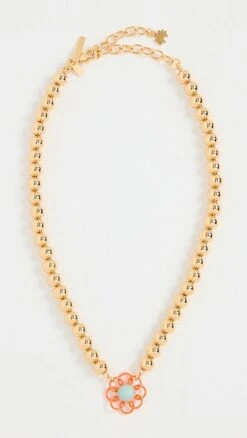 Lele Sadoughi Marigold Beaded Necklace
