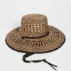 Lele Sadoughi Brielle Checkered Straw Hat