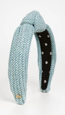 Lele Sadoughi Braided Raffia Knotted Headband