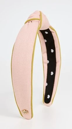 Lele Sadoughi Piping Trim Slim Knotted Headband