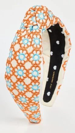 Lele Sadoughi Marigold Embroidered Knotted Headband -Lele Sadoughi Shop leles307821a3d8 1679669366123 2 0. UX357 QL90