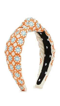 Lele Sadoughi Marigold Embroidered Knotted Headband -Lele Sadoughi Shop leles307821a3d8 1679669366127 2 0. UX357 QL90